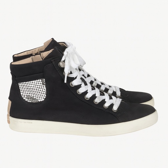 BRUSQUE Leather High Top Sneakers - Picture 1 of 14